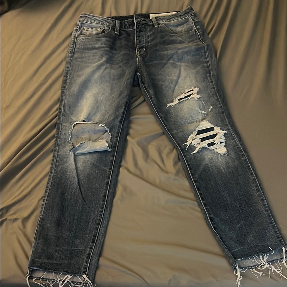 Treasure & Bond Blue Distressed Denim Jeans